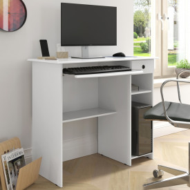 Mesa de Computador Viena Ej Móveis Branco Escrivaninha