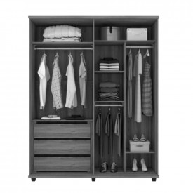 Roupeiro Versatti Porta de Corrrer Branco 07600BC Fabrimóveis