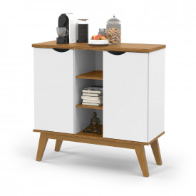 Balcão Buffet Prism 4 Pratelerias Branco Cumarú Patrimar