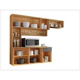 Cozinha Completa 1.8 Manu 5P Susp. Freijo c/ Off White Poliman