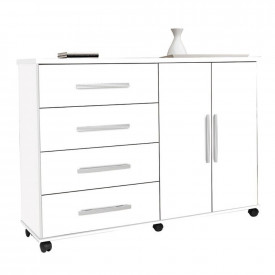 Cômoda Bali com Sapateira Branco Primus Móveis Quarto