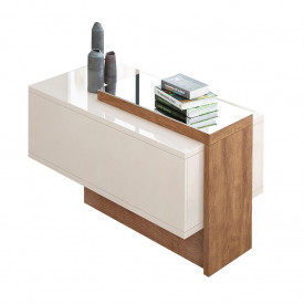 Mesa de Centro Milão Off W Amendoa 903081 Espelho Lukaliam