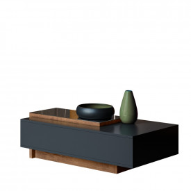 Mesa de Centro Milão Preto Amendoa 903602 Espelho Lukaliam