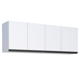 Armário Aéreo Cozinha 200 em aço Gaia 4 Portas Branco - Cozimax