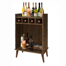 Aparador Bar Adega Itália Canela Romar Móveis Sala 