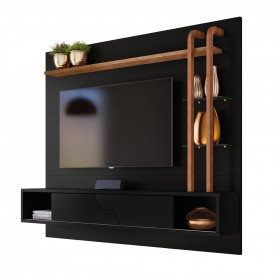 Painel Supreme Preto F. Madero Canela 903609 TV 55 Lukaliam