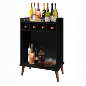 Aparador Bar Adega Itália Preto Romar Móveis Sala 