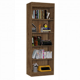 Livreiro Estante Havaí 4 Prateleiras Canela Romar Móveis 