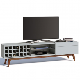 Rack Classic Imcal Com Adega 2.2 1109 Branco Sala Estar Tv FORA DE LINHA