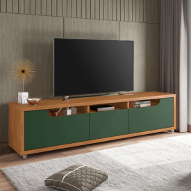 Rack Jersey 2.2 3 Gavetas Cedro Verde Olivia Casa D Móveis