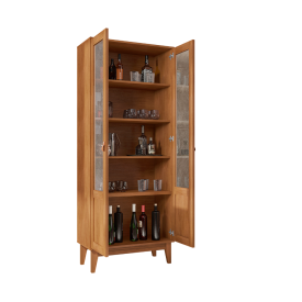 Cristaleira Lyra 2 Porta Cedro Casa D Móveis