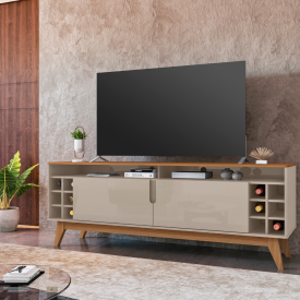 Rack Wine 1,60 m Off White Cedro Casa D Móveis FORA DE LINHA