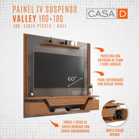 Home Suspenso Valley 1.8 Cinza Perola Noce Casa D Móveis