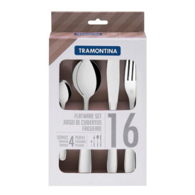 Faqueiro Aco Inox 16 Pcs Churrasco Brilho Maresias