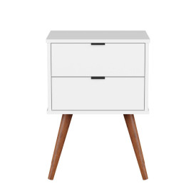  Mesa de Cabeceira 1818 Branco C/Puxadores Cava JB Bechara 24429