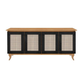 Buffet Aparador Tela 4P Madeira Deltan Imbuia