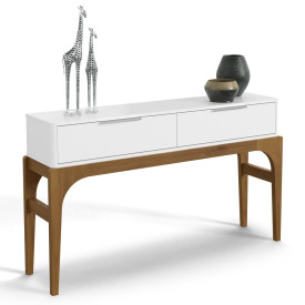 Aparador Amalfi Pés Madeira Branco M Canela 903459 Lukaliam