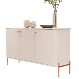 Buffet Tucupí Aparador Sala Off White Bronze JB Bechara 32677