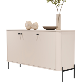 Buffet Tucupí Aparador Sala Off White Preto JB Bechara 32679