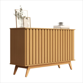 Buffet Aparador 3 Portas Ripado MDF 1.36 Juçara Nature Ofertamo