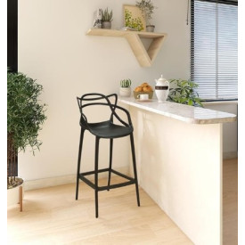 Banqueta Allegra Preta Decor Mobília