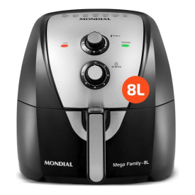 Fritadeira Sem Óleo Air Fryer 8L Mondial Preto Inox 1900W AFN-80-BI 127V/60Hz