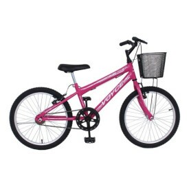 BICICLETA ARO 20 VOYCE TRAID FEM C/CESTA PINK KIT