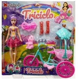 BONECA NA BICICLETA VB714-1