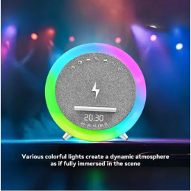 Caixa de Som RGB Relógio LE-1078