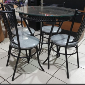 Conjunto de Mesa 04 Cadeiras 0,90 Polonia CD045 A- tec 34 Decorlid