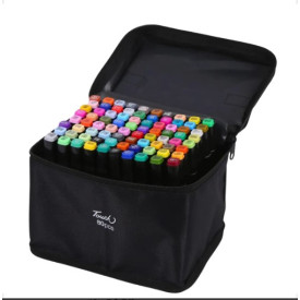 Estojo de Canetas ponta dupla 80 cores touch