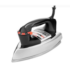 Ferro de Passar Roupa a Seco VFA1110TM2 1100W Metálico Cabo Preto 110V Black Decker B&D
