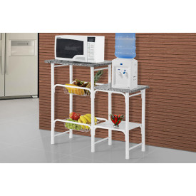 Fruteira com Mesa para Microondas/Bebedouro Ref. 025 Branco/Granito - Gracialar
