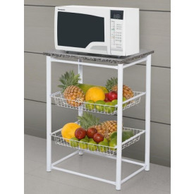 Fruteira Grande Branca Granito Ref. 008 - Gracialar - BRANCO