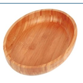 GAMELA BANDEJA OVAL BAMBOO 33x23cm MOR