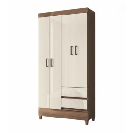 GUARDA ROUPA FIT 4.2 C/PES JEQUITIBA/OFF WHITE SANTOS ANDIRA