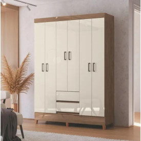 GUARDA ROUPA FIT 6.2 C/PES JEQUITIBA/OFF WHITE SANTOS ANDIRA