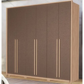 GUARDA ROUPA GENOVA 06 PTS WOOD/TERRACOTA SANTOS ANDIRA