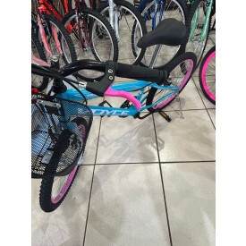 BICICLETA BIC ARO 20 VOYCE TRAID FEM C/CESTA AZUL BEBE