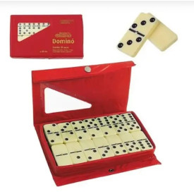 Jogo de Domino 28 peças embalagem metálica importado