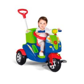 Triciclo de Passeio e Pedal Moto Uno Azul - Calesita