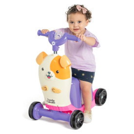 Patinete Scooty Dog Rosa 3 em 1 - Calesita