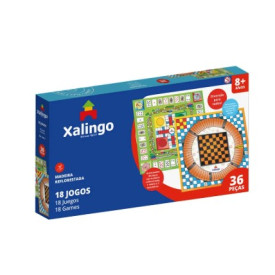 Jogo de Tabuleiro 18 Jogos Diversão e Estratégia para Todas as Idades - Xalingo