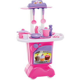 Cozinha Infantil Menina Completa Pia Sai Água c/ Forno Brinquedo Chef  TATETI 5020