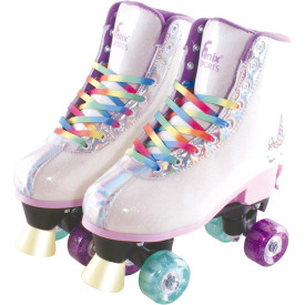 Patins Quad Roller Skate Ajustável Com Luz Unicórnio - Fenix 35 a 38
