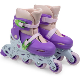 Patins Roller Inline Infantil Roxo 34-37 Fenix