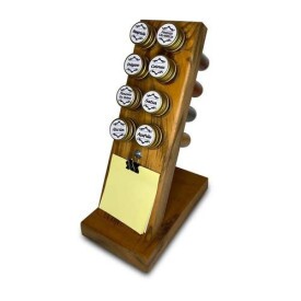 Porta Temperos Tubo com Recado Madeira TMB