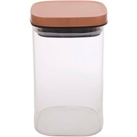 Pote Quadrado Vidro Boro Tampa Inox Bronze 1,1 L VD22152BZ Mimo Style 