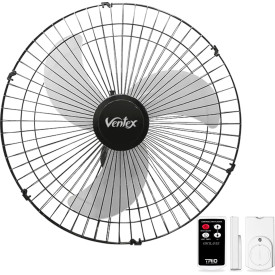 Ventilador de Parede 60cm TEX 6 Max Turbo oscilante Bivolt Preto