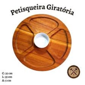 Petisqueira Giratória Madeira TMB